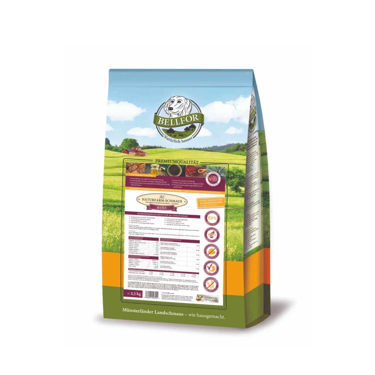 Bellfor 貝爾福｜黑水虻昆蟲蛋白低敏無穀飼料 （中小型全齡犬）皮膚修復・腸胃敏感・改善搔癢