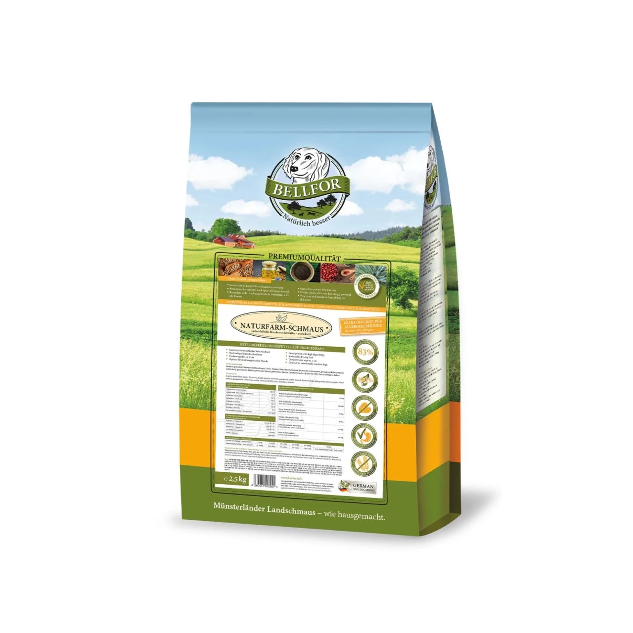 Bellfor 貝爾福｜黑水虻昆蟲蛋白低敏無穀飼料（大型全齡犬）皮膚修復・腸胃敏感・改善搔癢