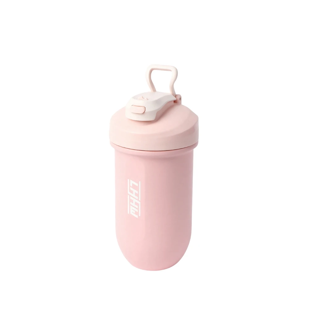 LHHW 能量膠囊隨手杯 500ml|陶瓷塗層・草莓奶昔粉