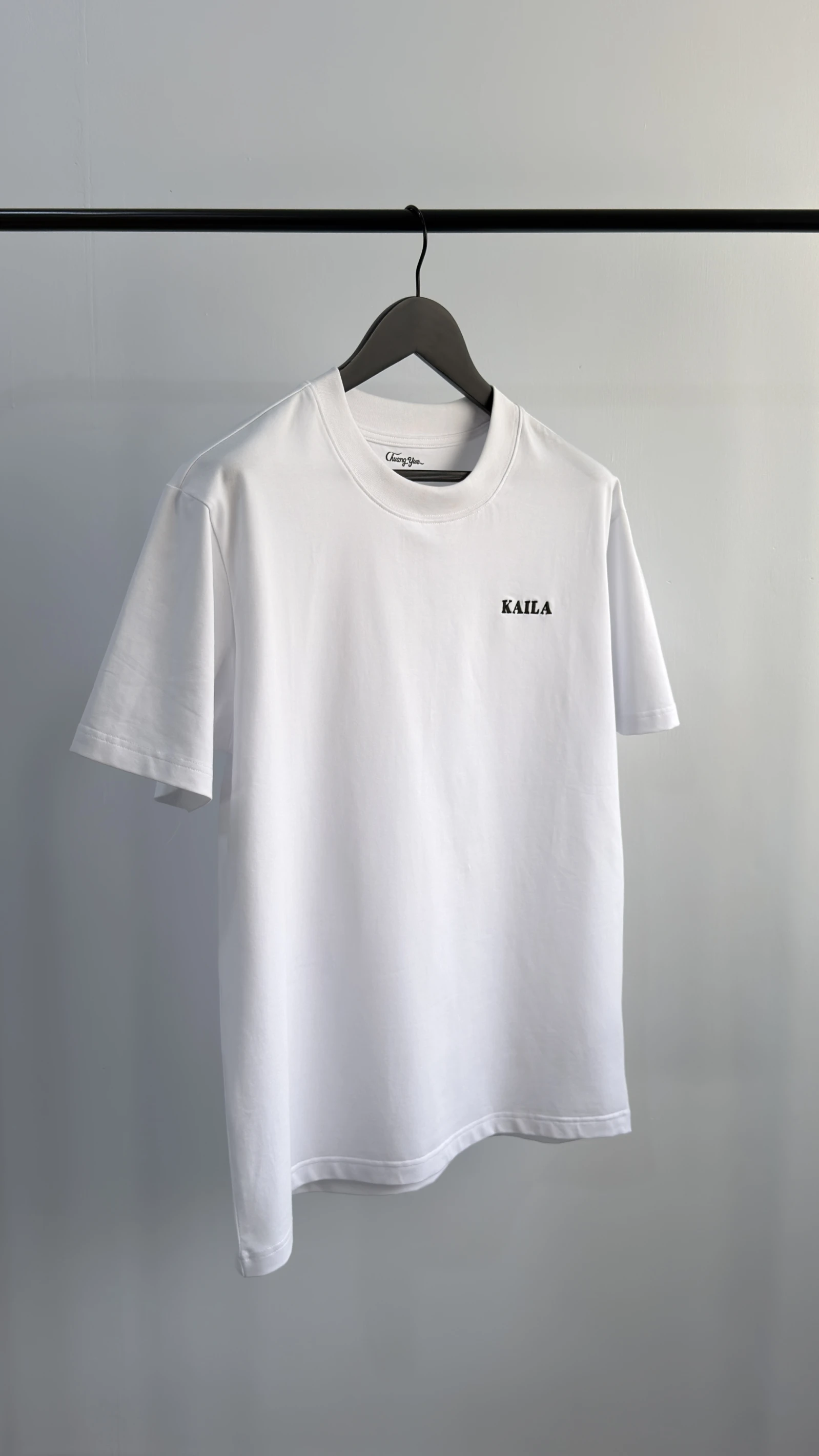 【Kai´wa】經典刺繡重磅冰爽棉圓領T恤