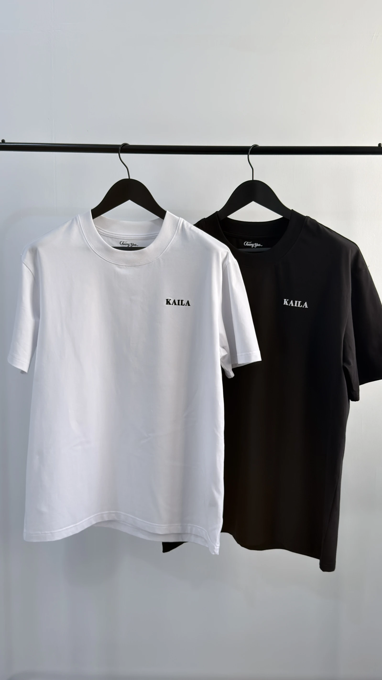 【Kai´wa】經典刺繡重磅冰爽棉圓領T恤
