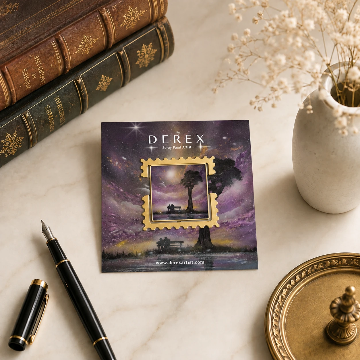《星空旅人》展覽限定藝術金屬書籤｜兩個人的星河A Galaxy for Two