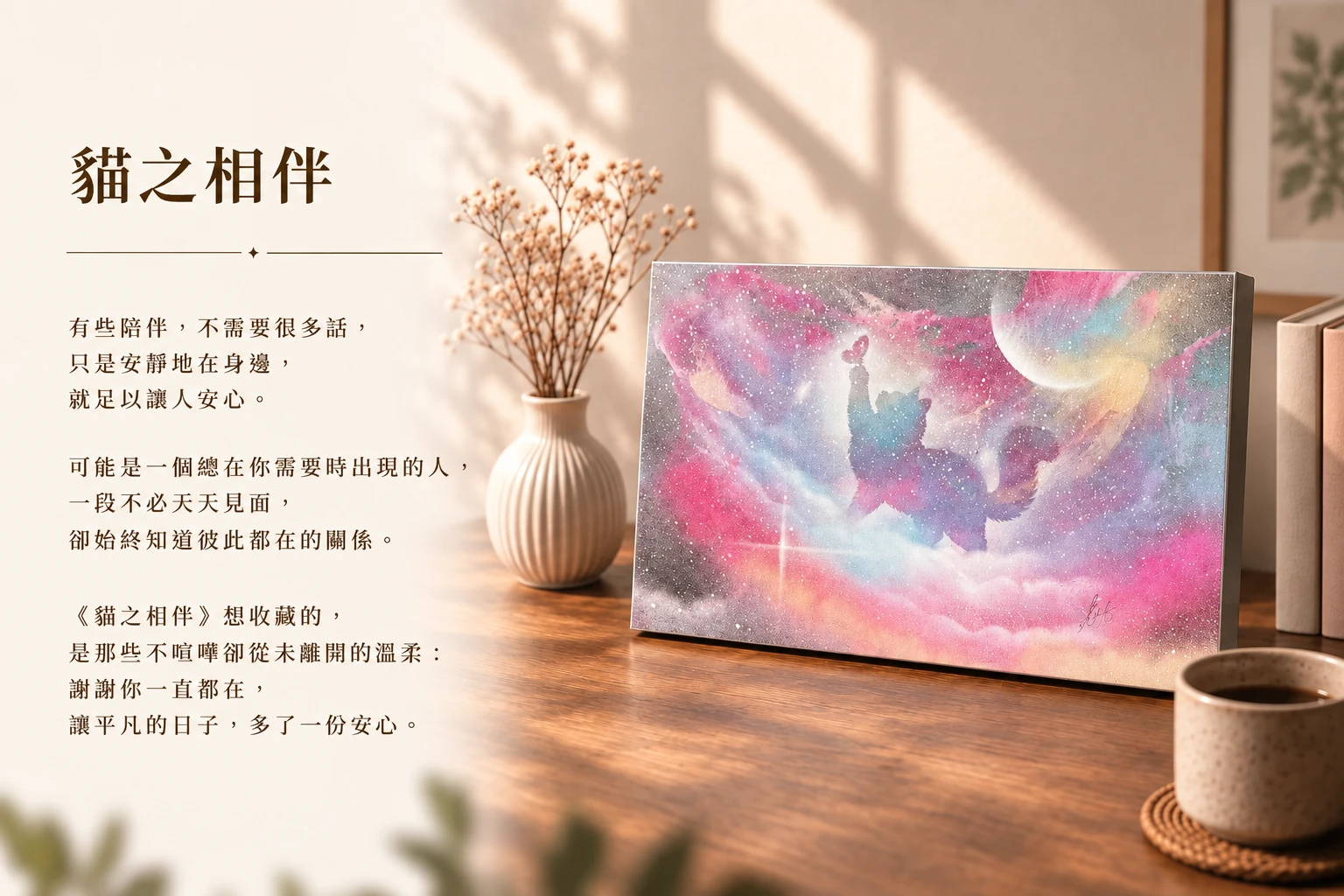 國際當代藝術家Derex戴永恩親手創作《貓之相伴》噴畫藝術禮盒創作理念介紹