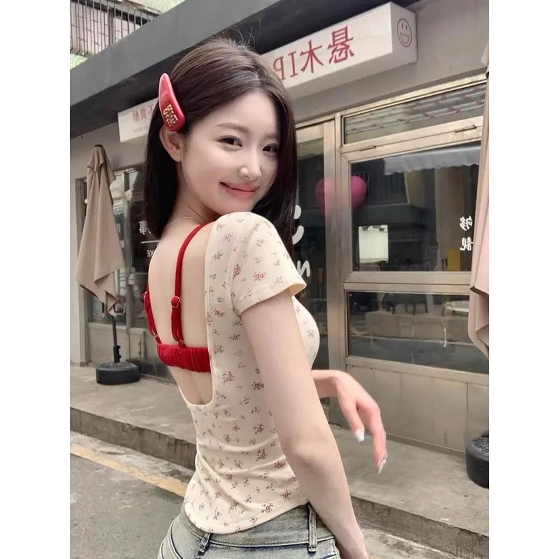 CU｜B85 清新撞色層次感短袖BRA TOP