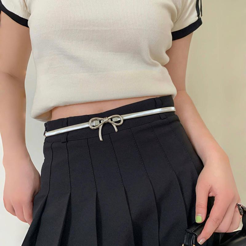 CU｜A116 彈性蝴蝶結金屬腰鍊