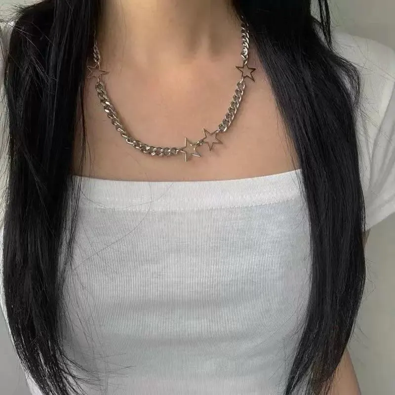 CU｜A226 小叛逆鋒芒項鍊🖤極簡星星項鍊 鎖骨鍊 鈦鋼項鍊 古巴項鍊