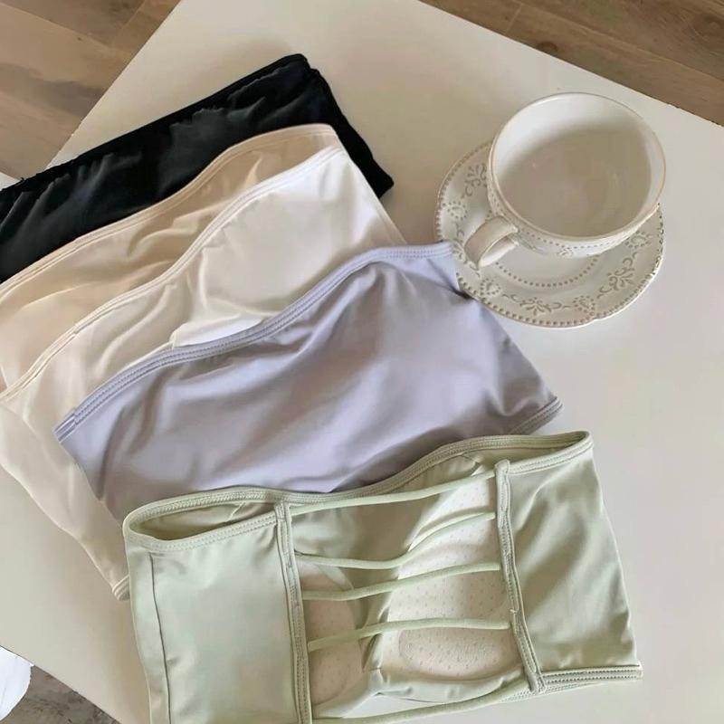 CU｜C90 冰霜裸感內衣🖤冰絲無肩帶內衣 涼感內衣 隱形冰絲nubra 美背內衣 平口內衣