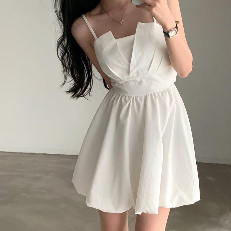 CU｜L30 後綁帶美背小仙女連身裙