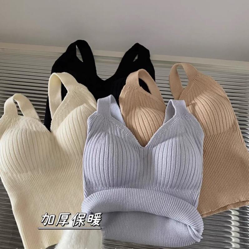 CU｜Y29 CU🇰🇷現貨秒出🔥黑科技/恆溫鎖熱🔥加厚保暖針織羊毛含胸墊吊帶背心/內搭背心/發熱衣 加絨背心