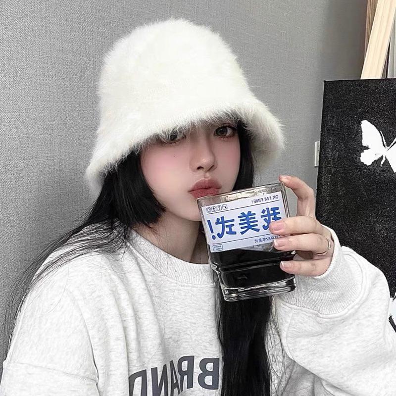 CU｜J76 CU🇰🇷現貨秒出🔥毛絨保暖復古漁夫帽❤️顯臉小百搭盆帽/素色帽子
