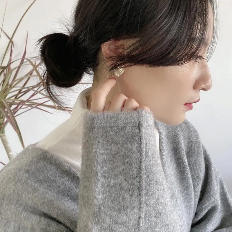 CU｜A11 極美菱形貓眼石s925銀針耳環