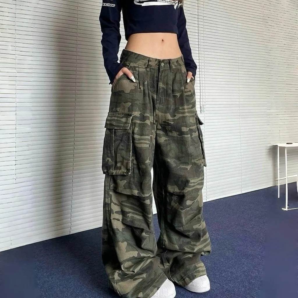 CU｜H13 歐美迷彩工裝褲 美式街頭復古工裝褲