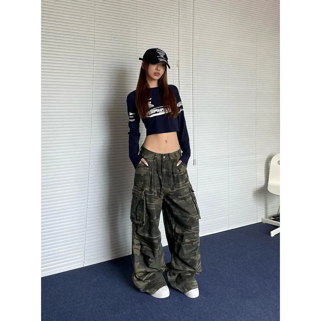 CU｜H13 歐美迷彩工裝褲 美式街頭復古工裝褲