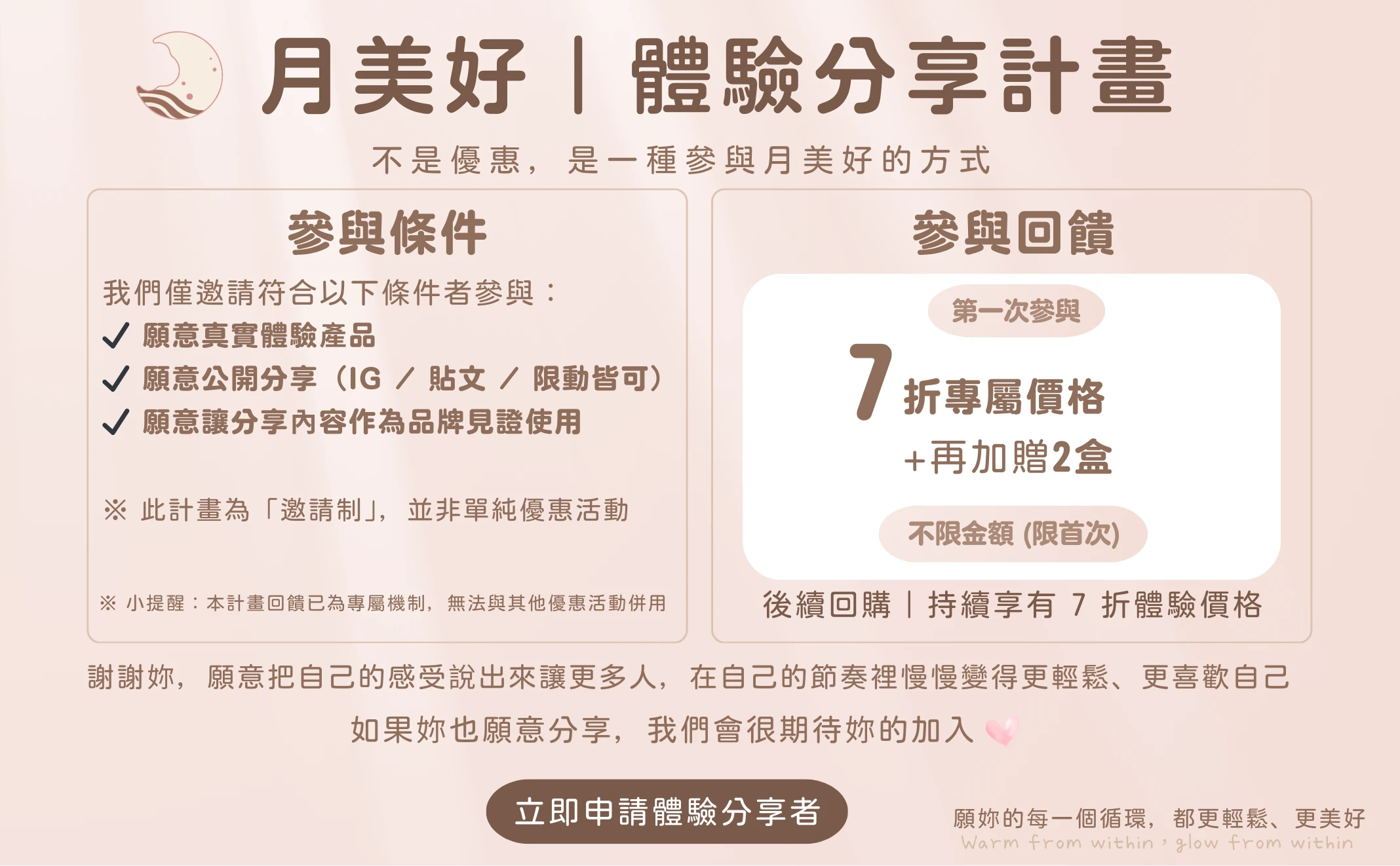 立即申請體驗分享者