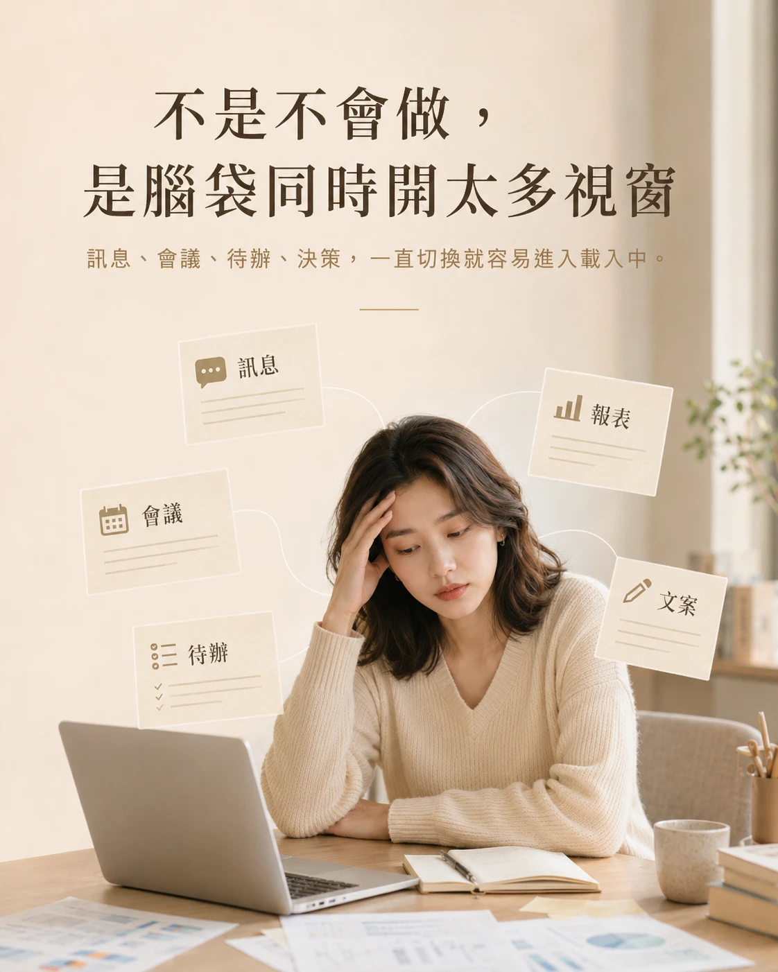 工作卡住可能和資訊過多與頻繁任務切換有關