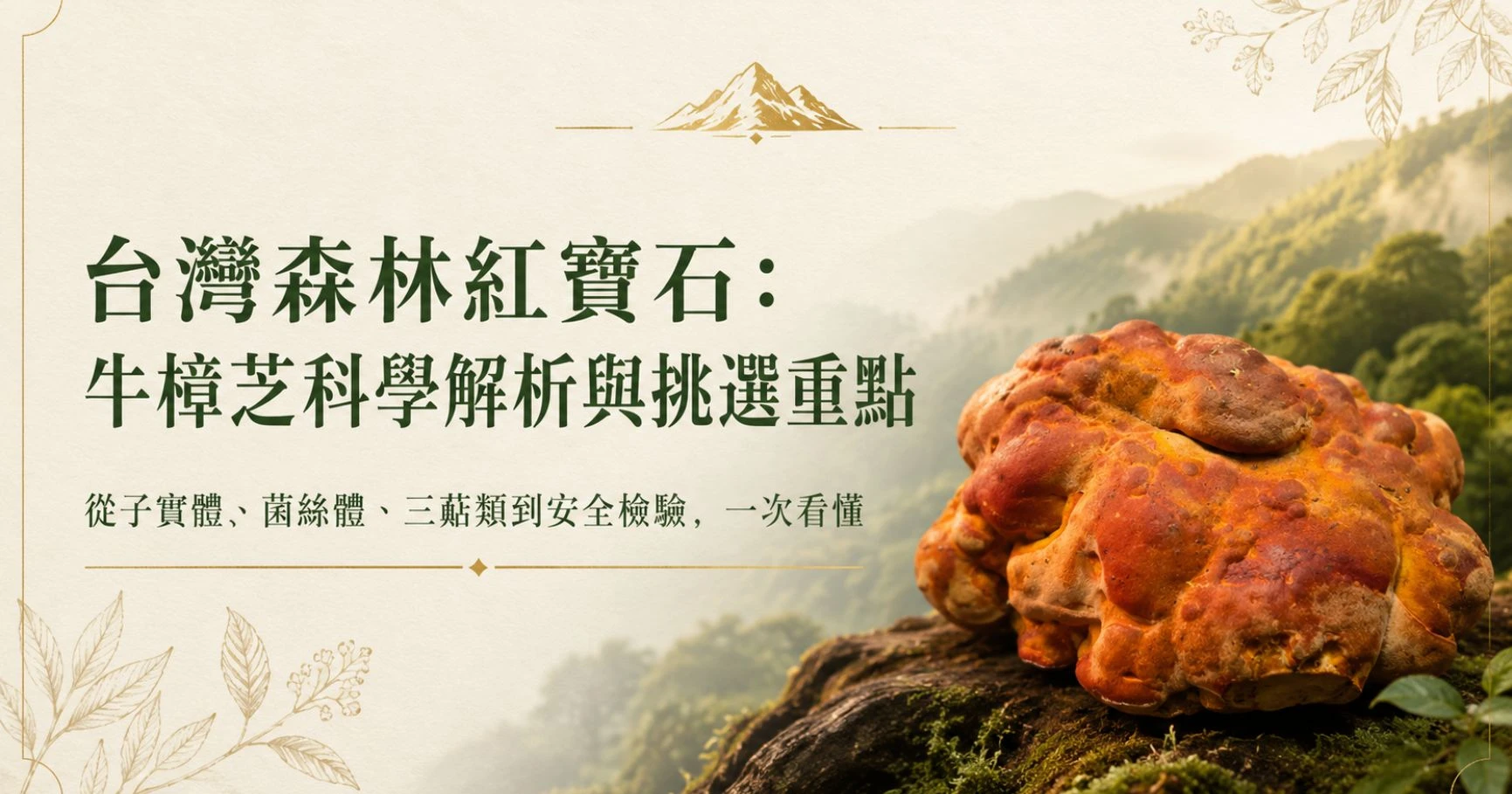 牛樟芝知識指南,整理子實體、菌絲體、三萜類、多醣體與食品標示重點