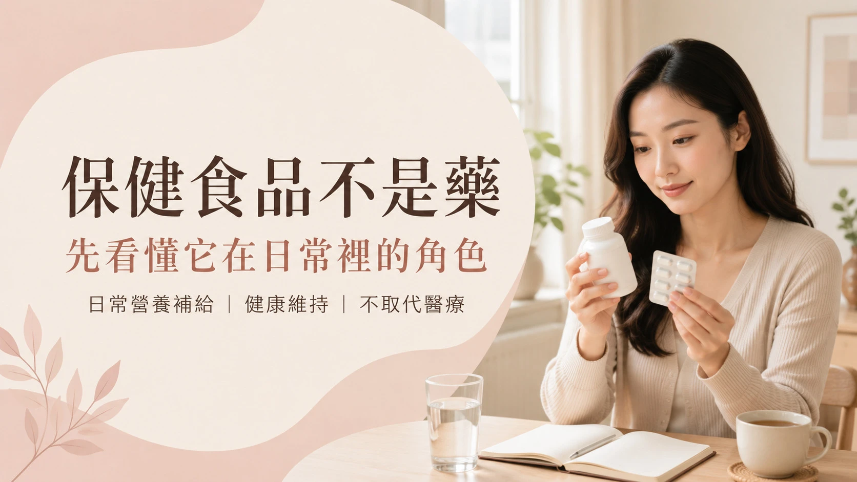 保健食品不是藥與日常營養補給角色說明首圖