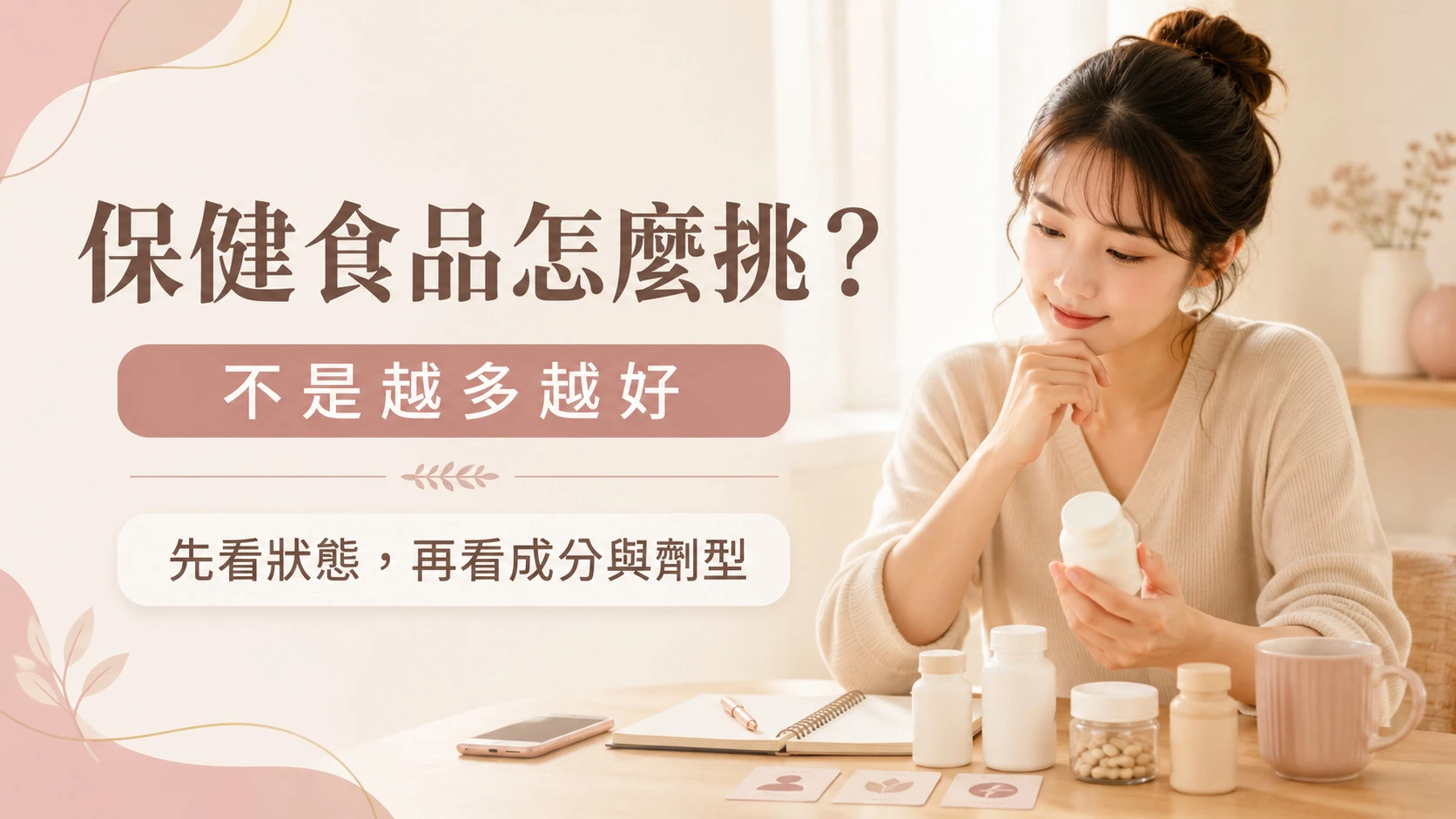 保健食品挑選時先看生活狀態成分與劑型的首圖