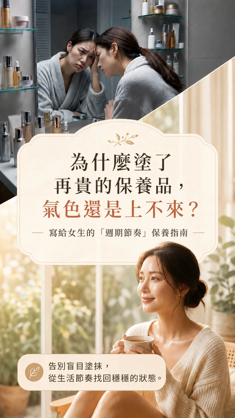女生氣色不好原因整理，從月經週期、睡眠壓力、飲食節奏與經血量觀察皮膚暗沉與疲倦感