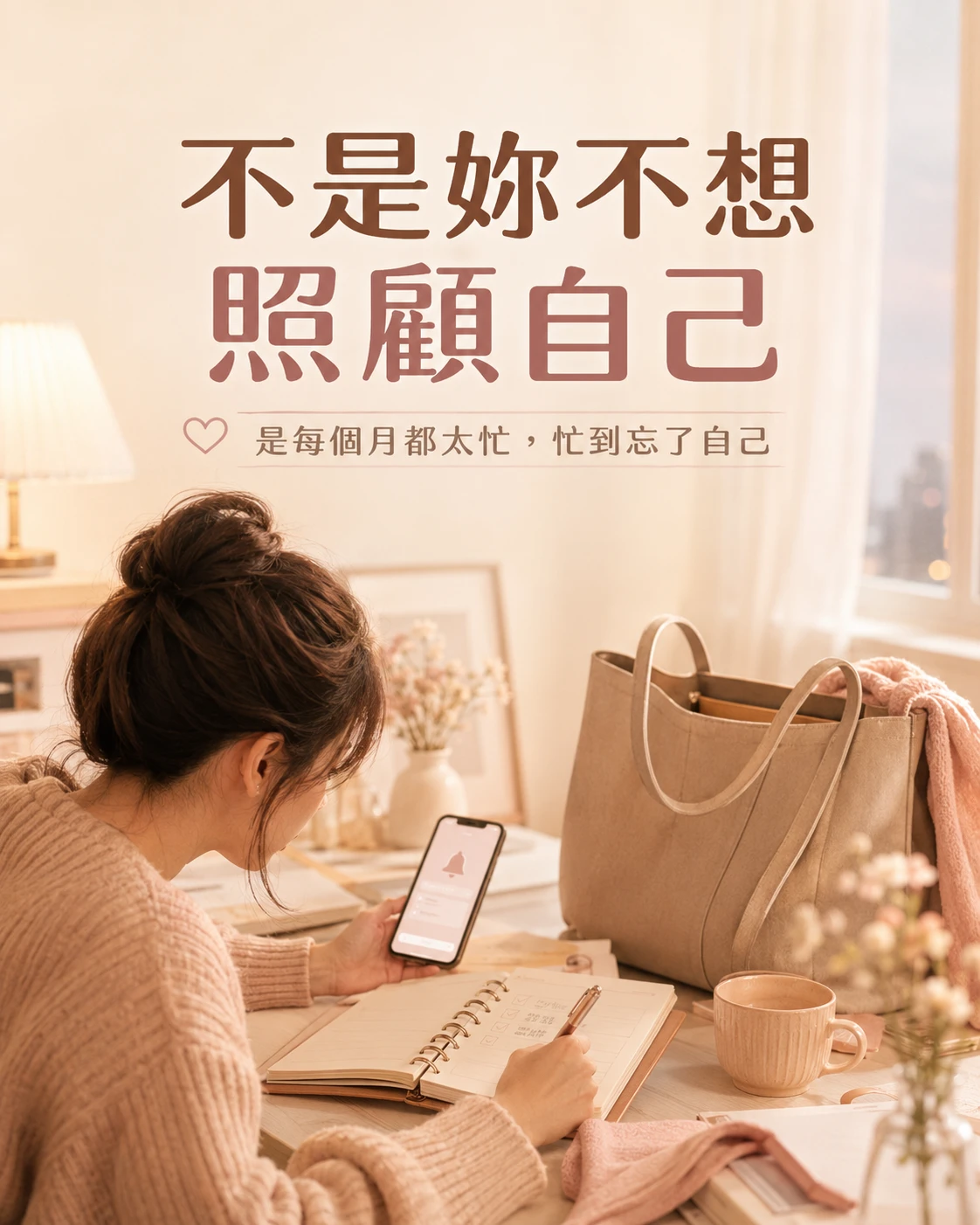 忙碌女性每個月容易忘記照顧自己,從生活節奏開始建立週期照顧習慣