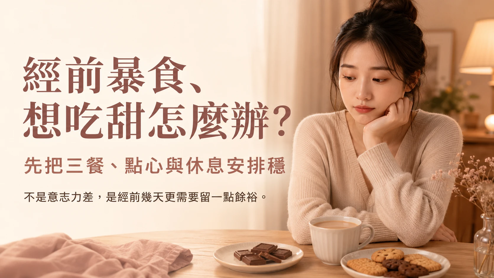經前暴食想吃甜時，從三餐點心與休息安排開始的日常照顧指南
