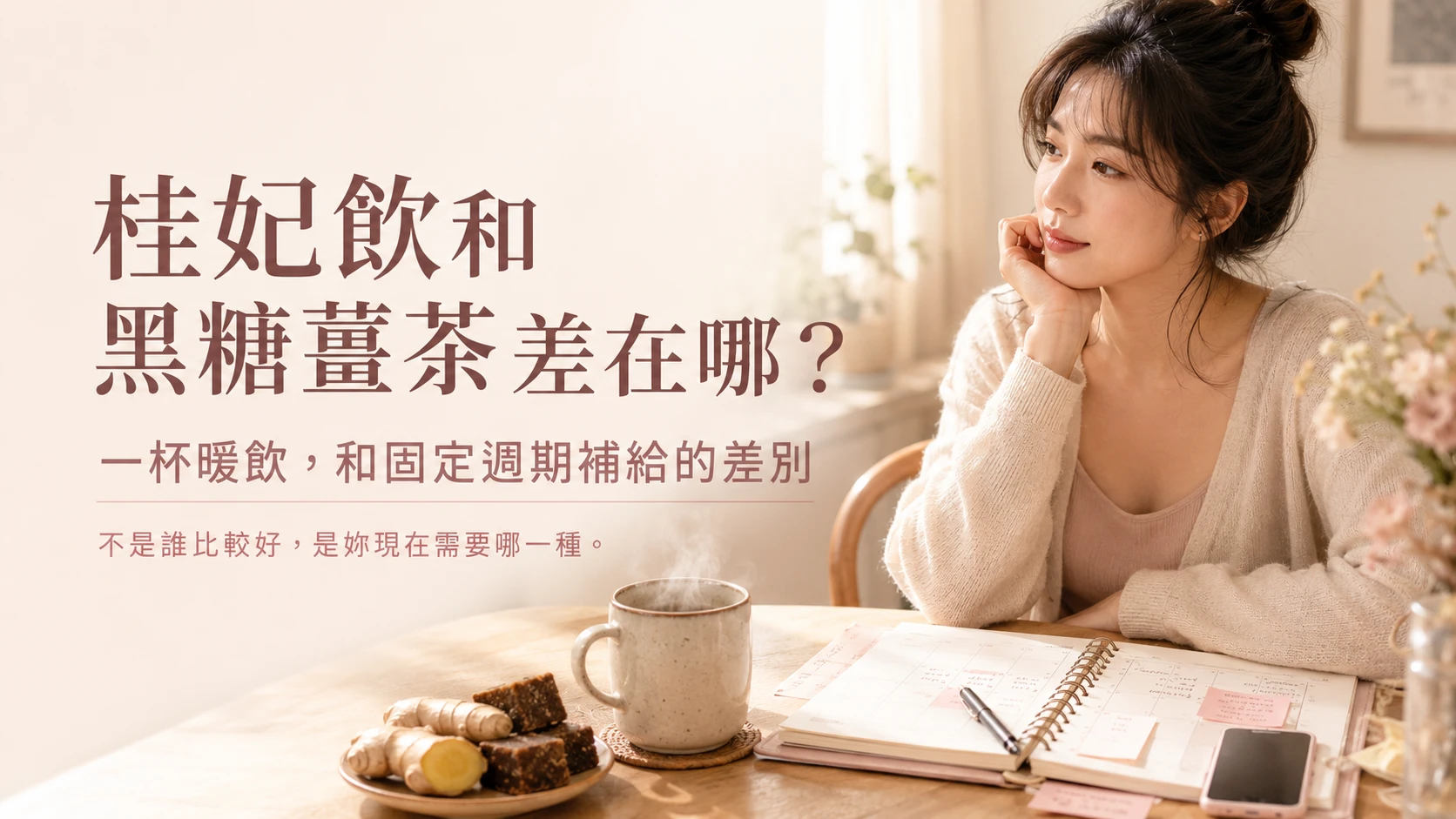 桂妃飲和黑糖薑茶的溫熱飲品與女性週期補給差異