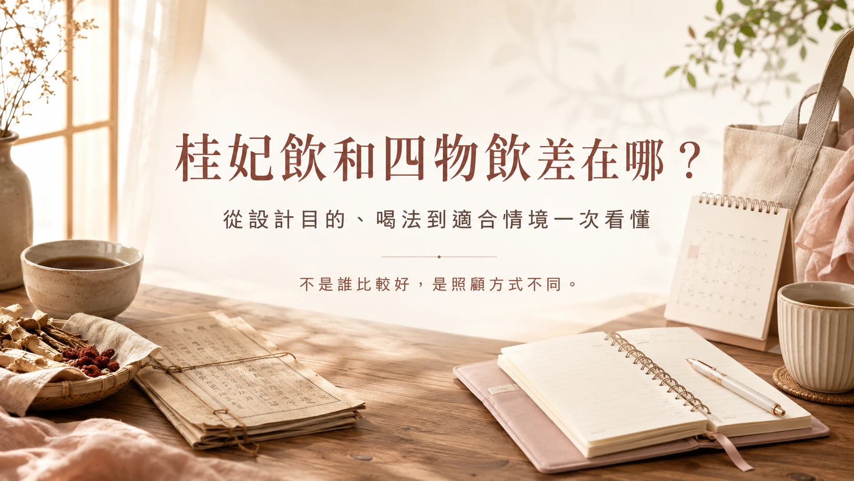 桂妃飲和四物飲差異，女性週期日常補給比較指南