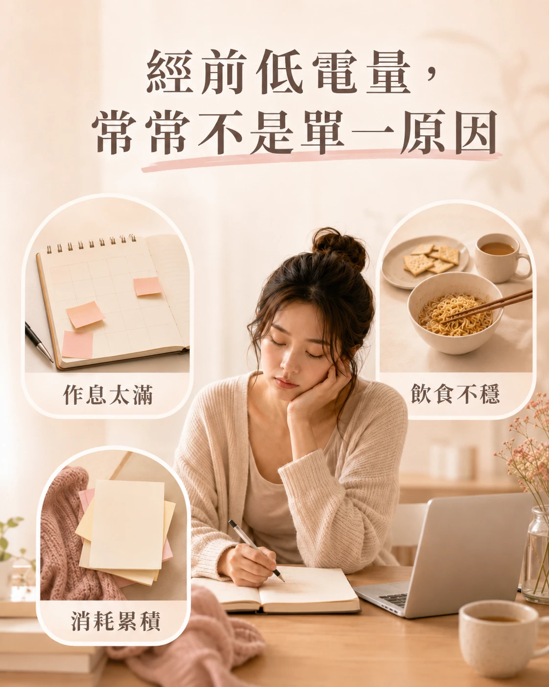 經前 7 天從行程睡眠飲食到休息的照顧安排