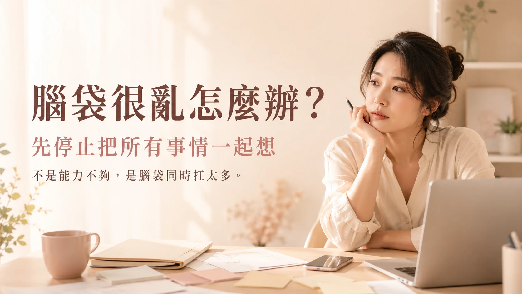 腦袋很亂怎麼辦,先把混亂待辦移出腦袋,再整理現在等一下明天
