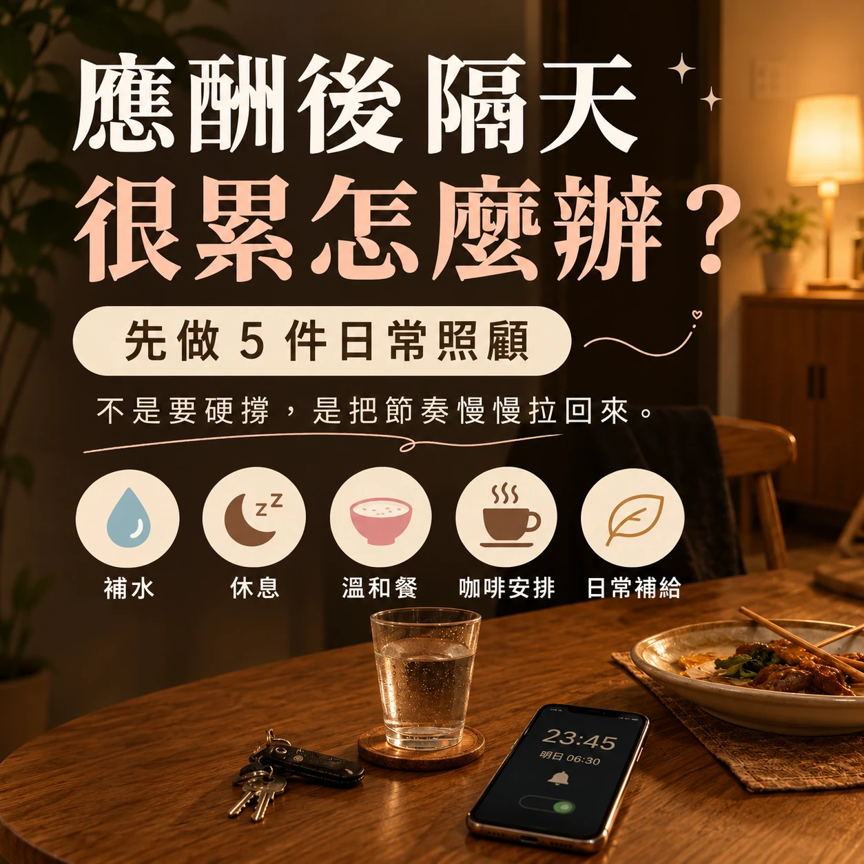 應酬喝酒後隔天很累？日常保養可以先做這 5 件事