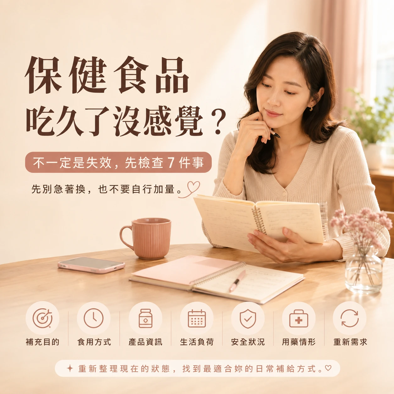保健食品吃久了沒感覺？不一定是失效，先檢查 7 件事｜月美好