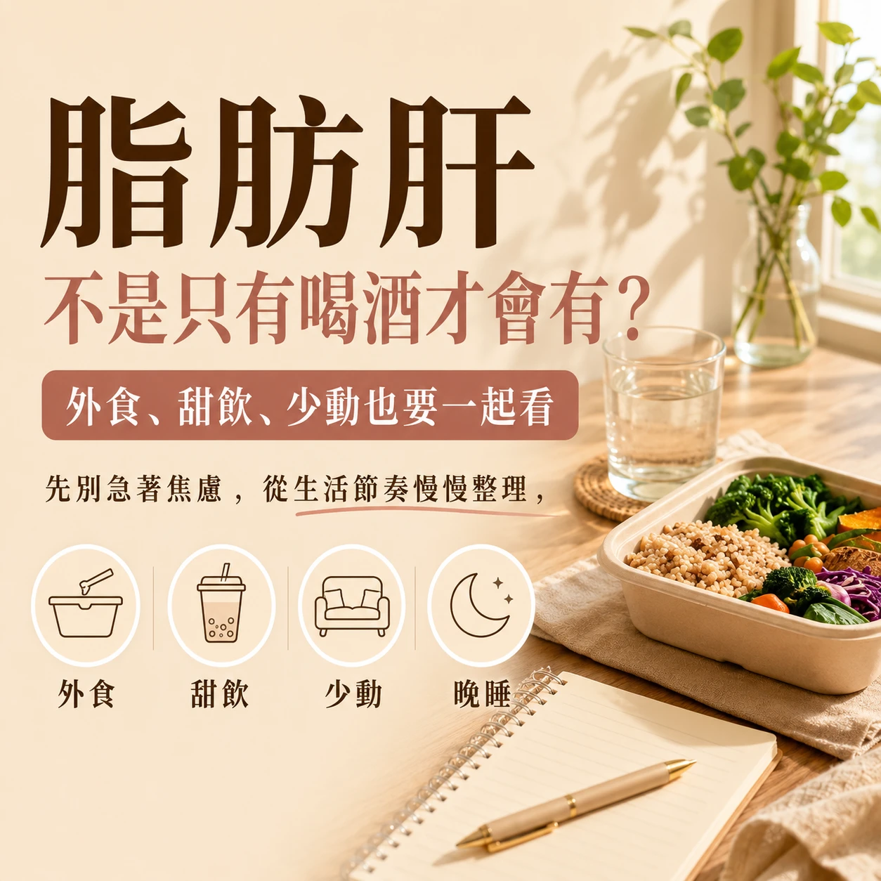 脂肪肝是什麼？外食族生活節奏與日常照顧重點
