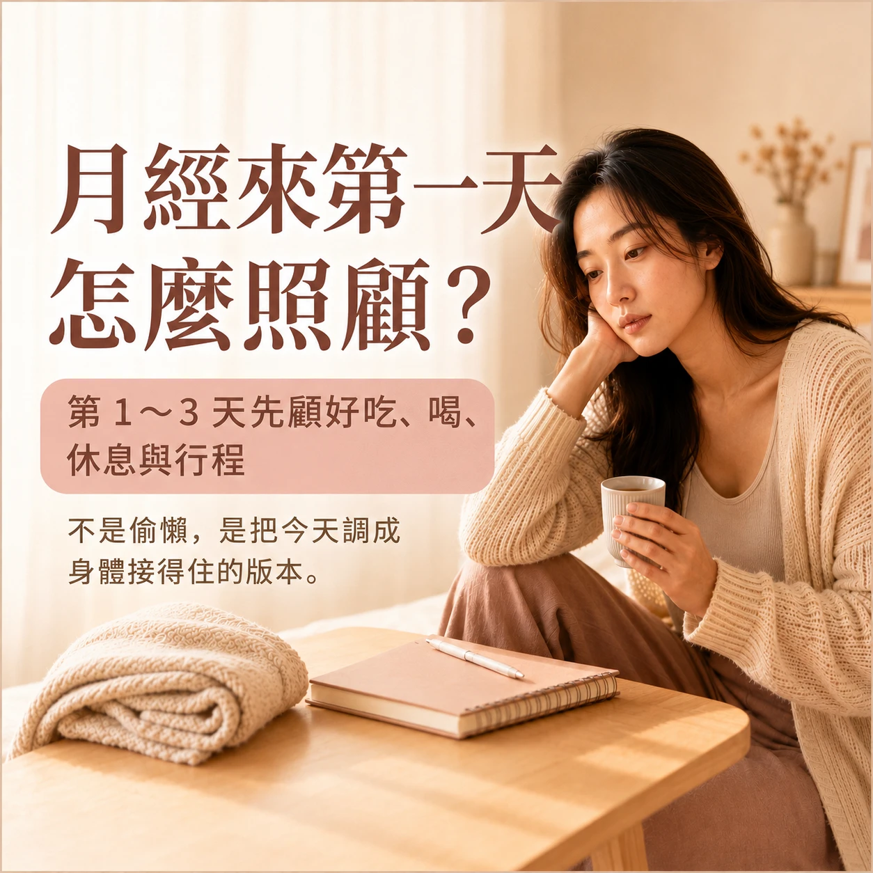月經來第一天怎麼照顧？經期第 1–3 天飲食、休息與補給指南