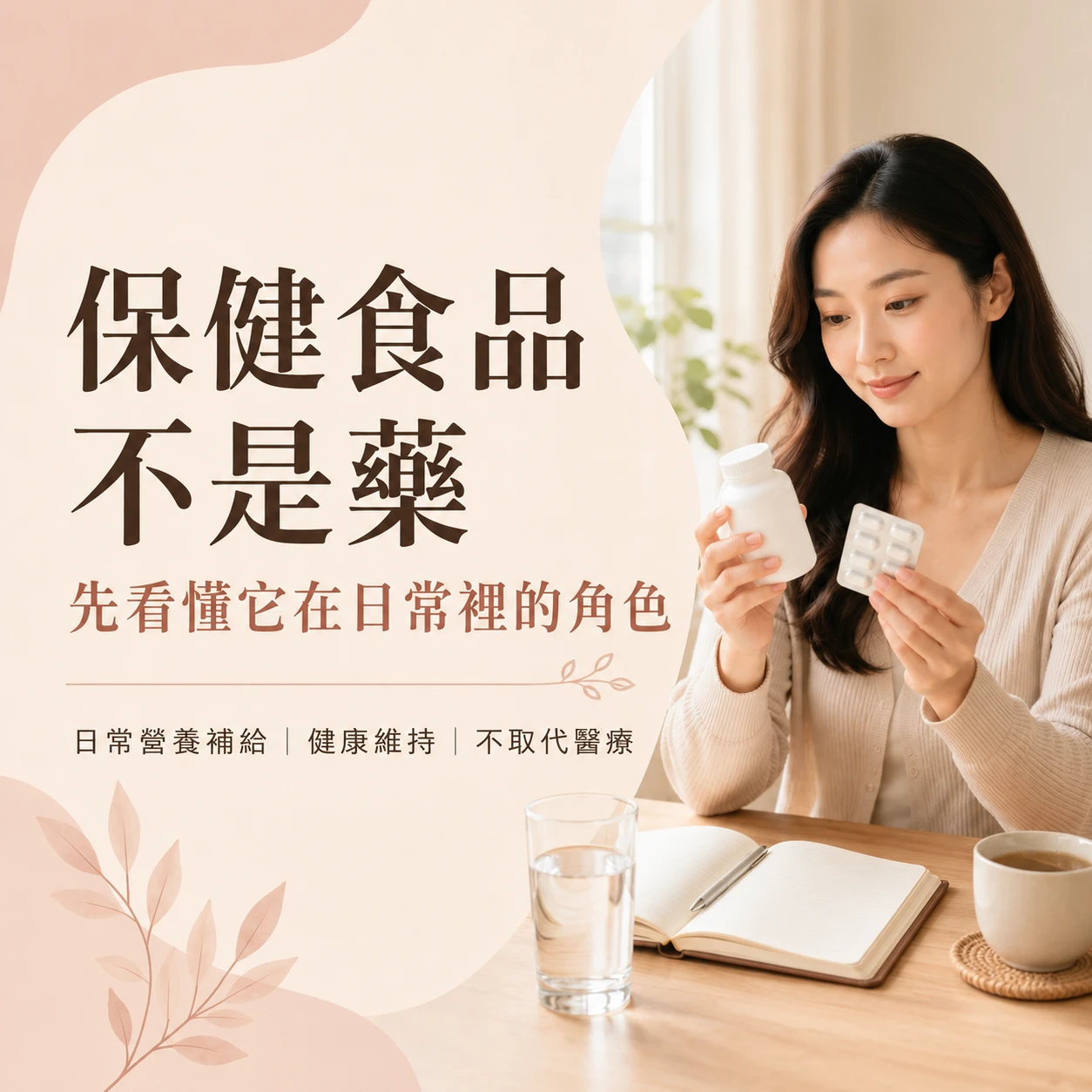 保健食品和藥有什麼不同？先看懂補給、藥品與日常保養的差異