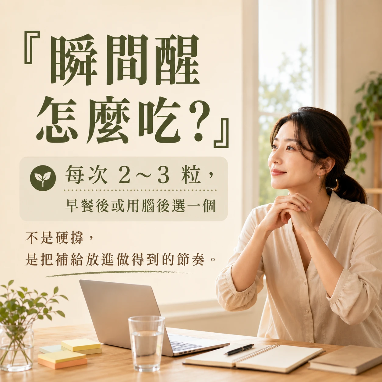 瞬間醒怎麼吃？一次 2～3 粒與食用時間指南｜月美好